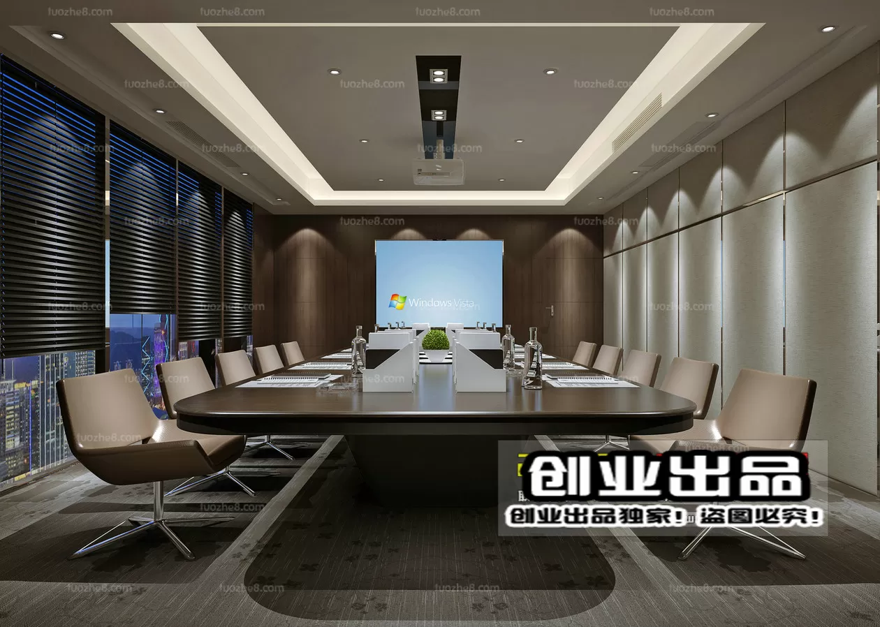 3D OFFICE INTERIOR (VRAY) – MEETING ROOM 3D SCENES – 142