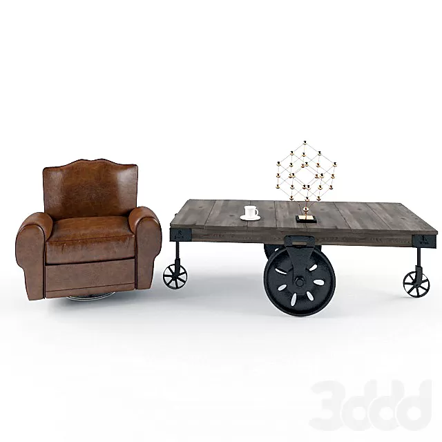 armchair and coffee table – 206133