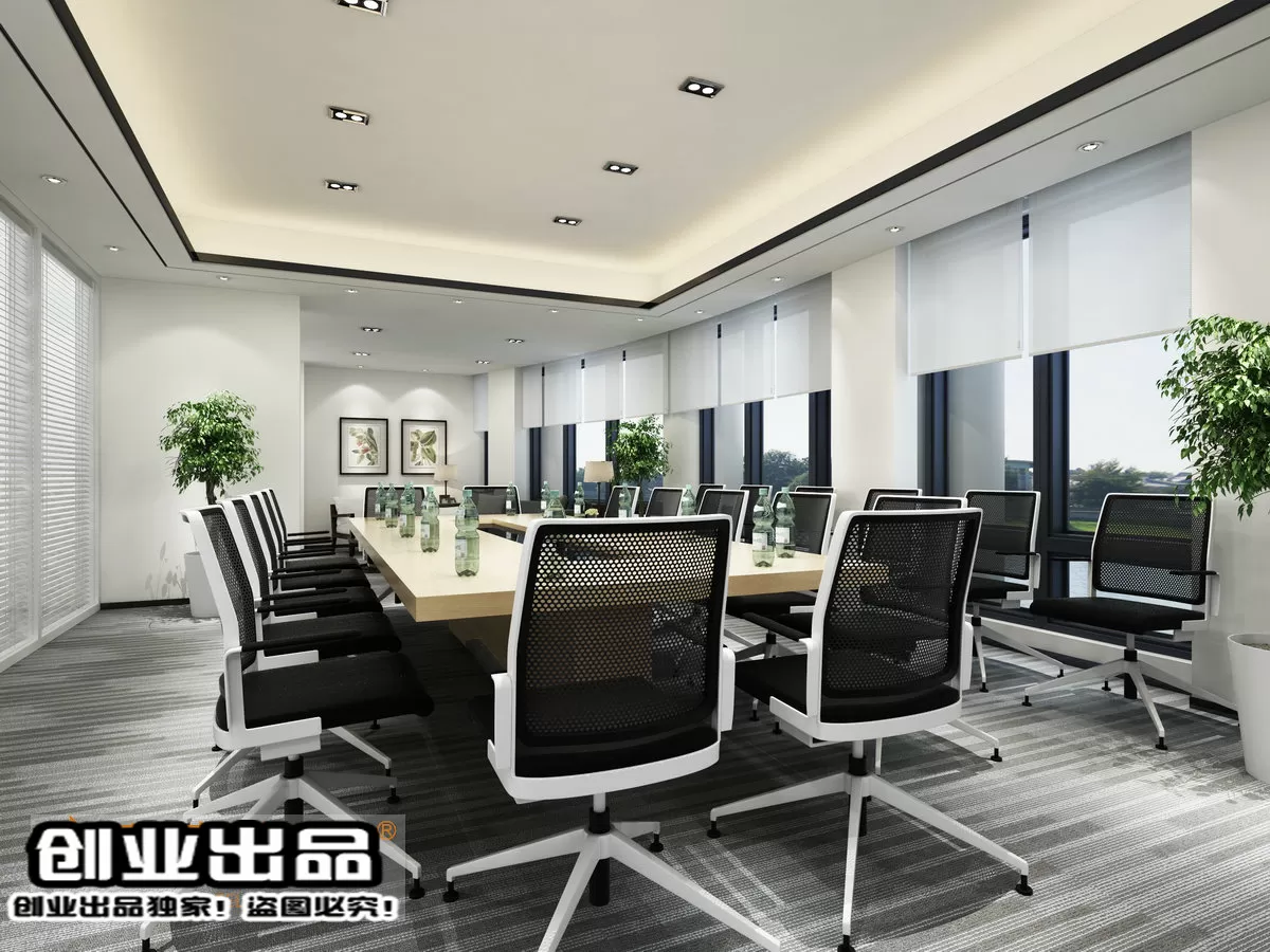 3D OFFICE INTERIOR (VRAY) – MEETING ROOM 3D SCENES – 160