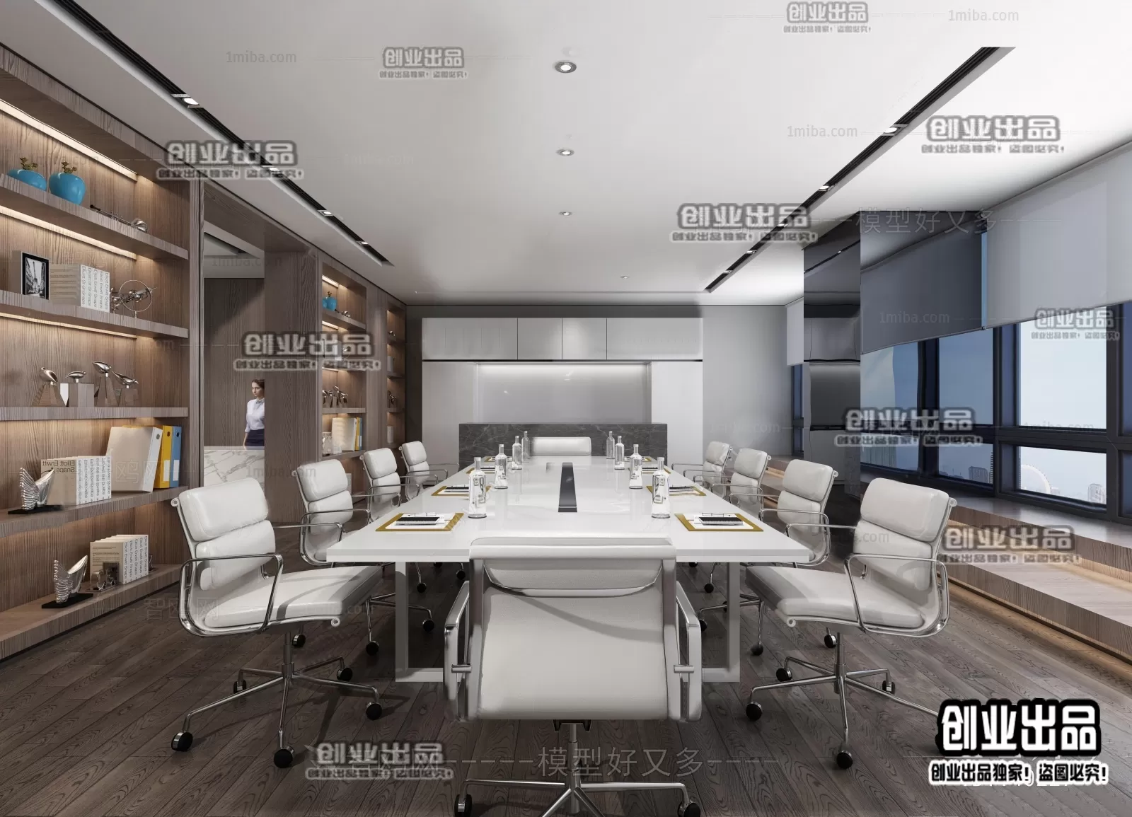 3D OFFICE INTERIOR (VRAY) – MEETING ROOM 3D SCENES – 164