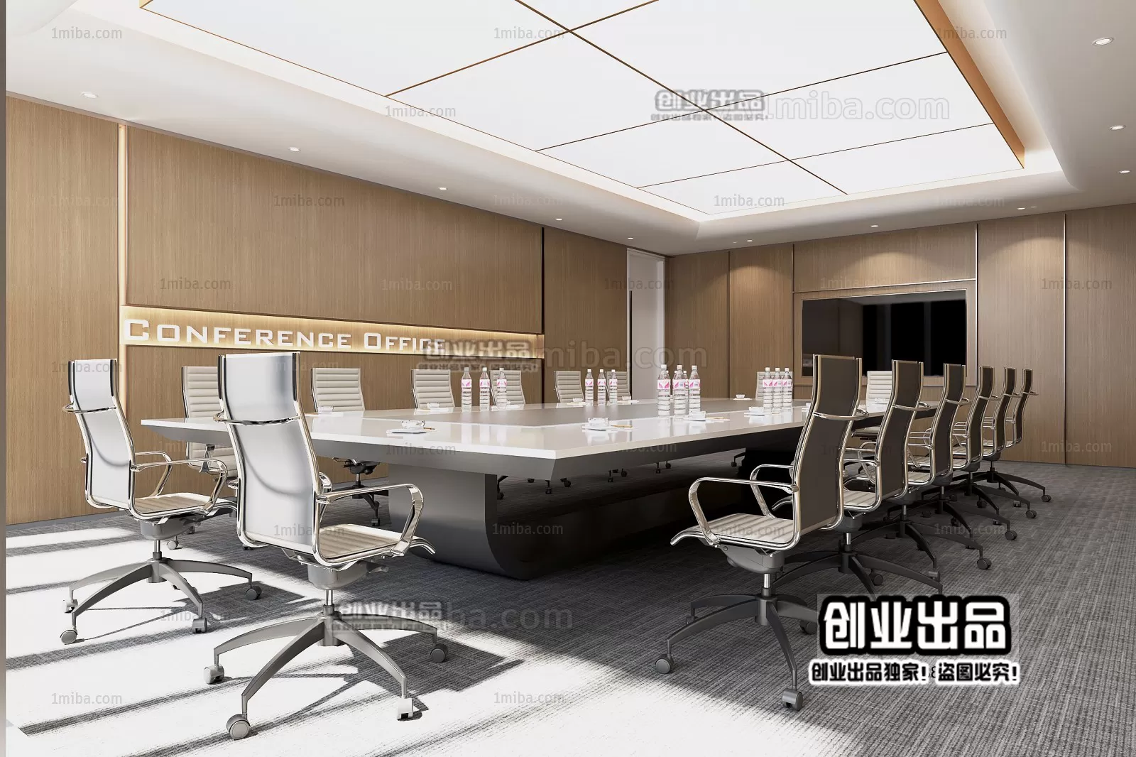 3D OFFICE INTERIOR (VRAY) – MEETING ROOM 3D SCENES – 175