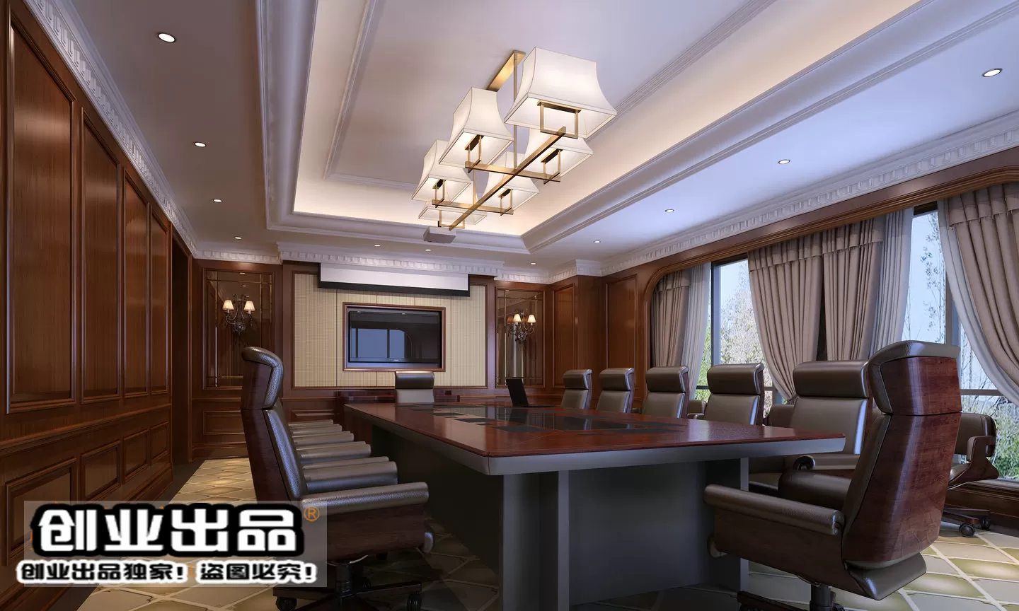 3D OFFICE INTERIOR (VRAY) – MEETING ROOM 3D SCENES – 182