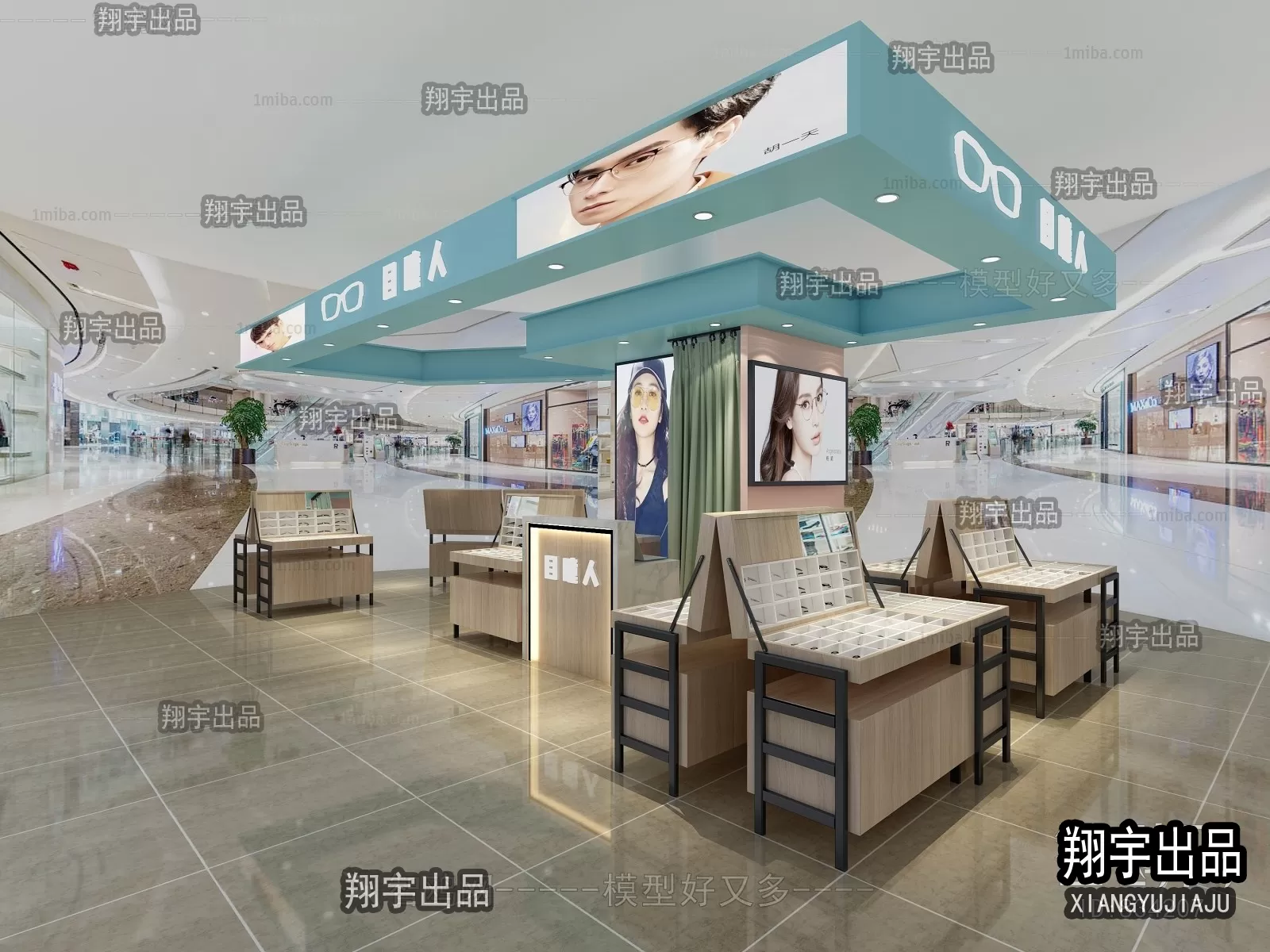 3D RETAILS INTERIOR (VRAY) – GLASSES 3D SCENES – 003