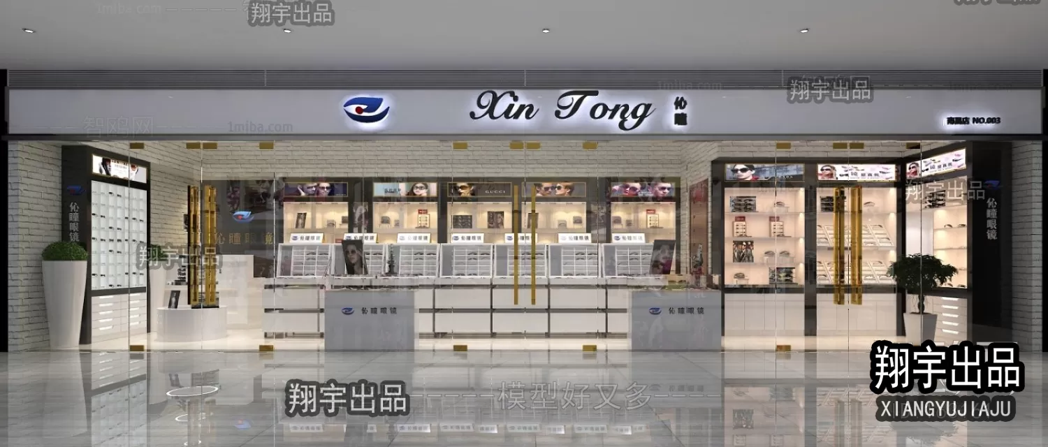 3D RETAILS INTERIOR (VRAY) – GLASSES 3D SCENES – 008