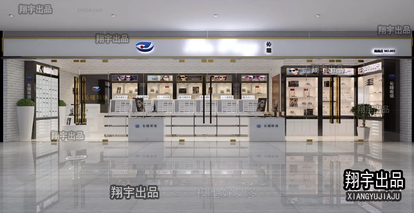 3D RETAILS INTERIOR (VRAY) – GLASSES 3D SCENES – 009