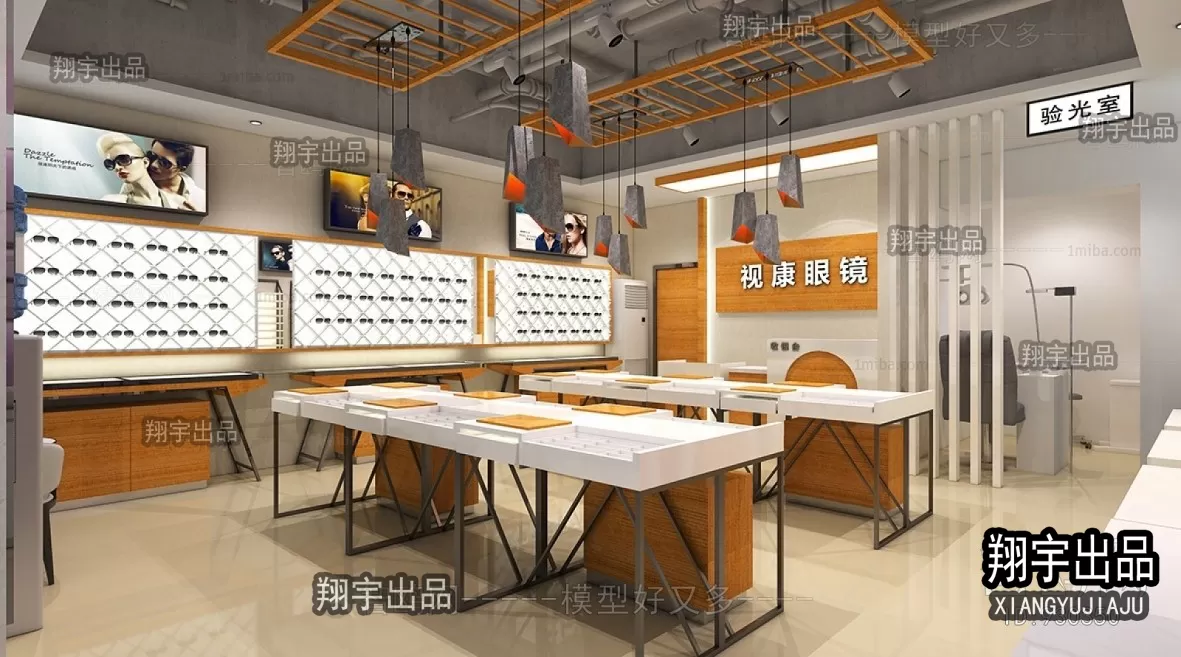 3D RETAILS INTERIOR (VRAY) – GLASSES 3D SCENES – 011