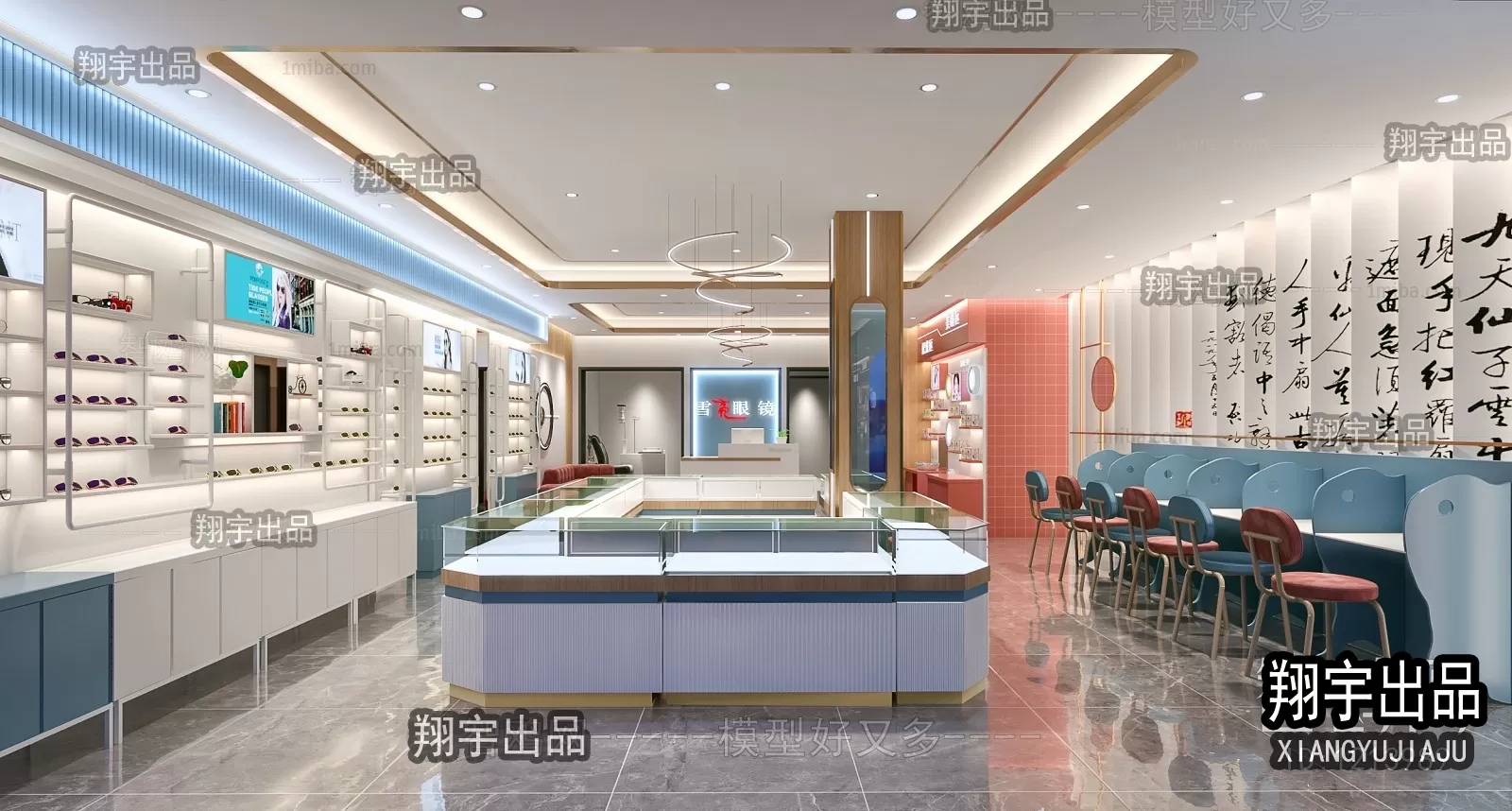 3D RETAILS INTERIOR (VRAY) – GLASSES 3D SCENES – 015