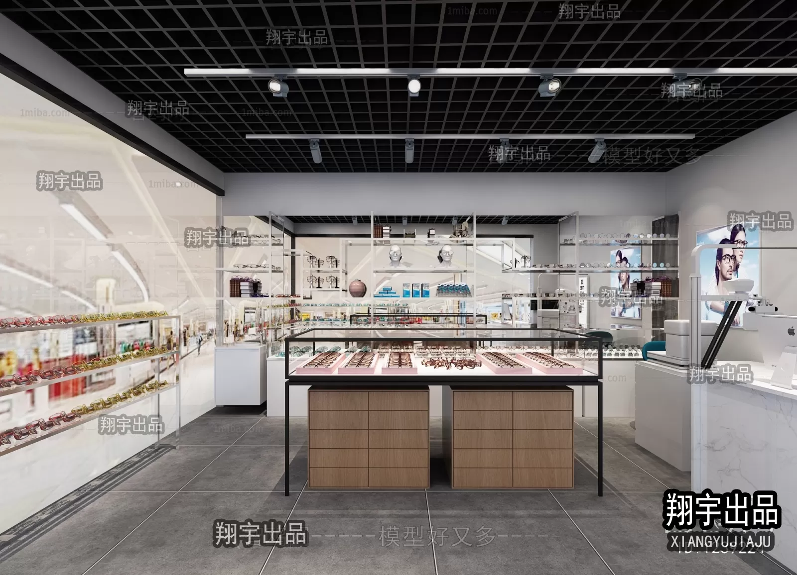 3D RETAILS INTERIOR (VRAY) – GLASSES 3D SCENES – 016