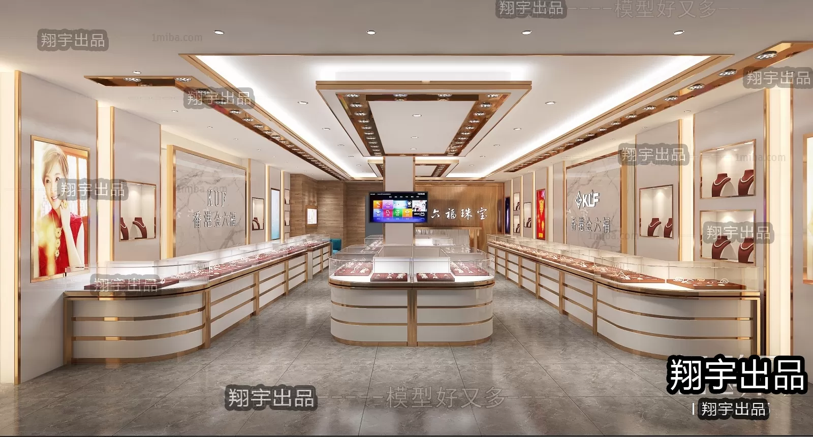 3D RETAILS INTERIOR (VRAY) – JEWELRY 3D SCENES – 001