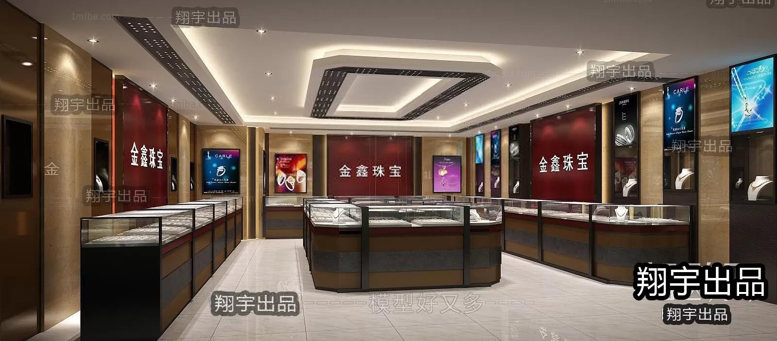 3D RETAILS INTERIOR (VRAY) – JEWELRY 3D SCENES – 016