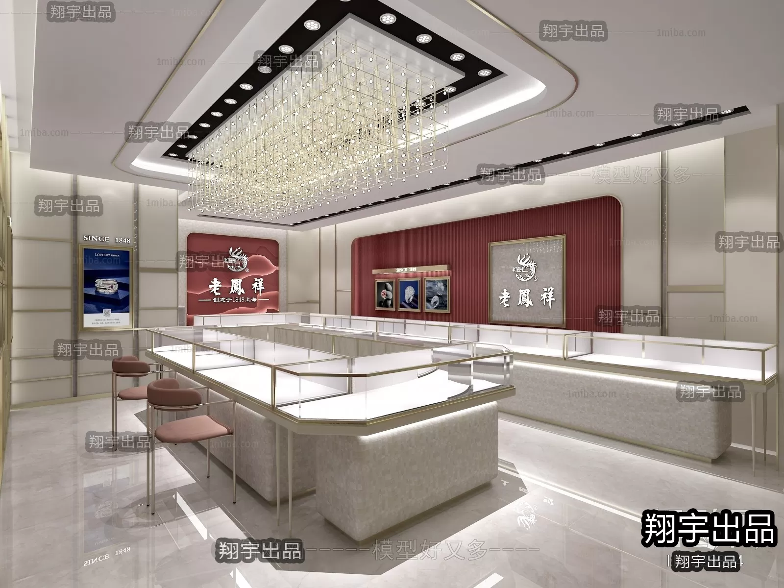 3D RETAILS INTERIOR (VRAY) – JEWELRY 3D SCENES – 017