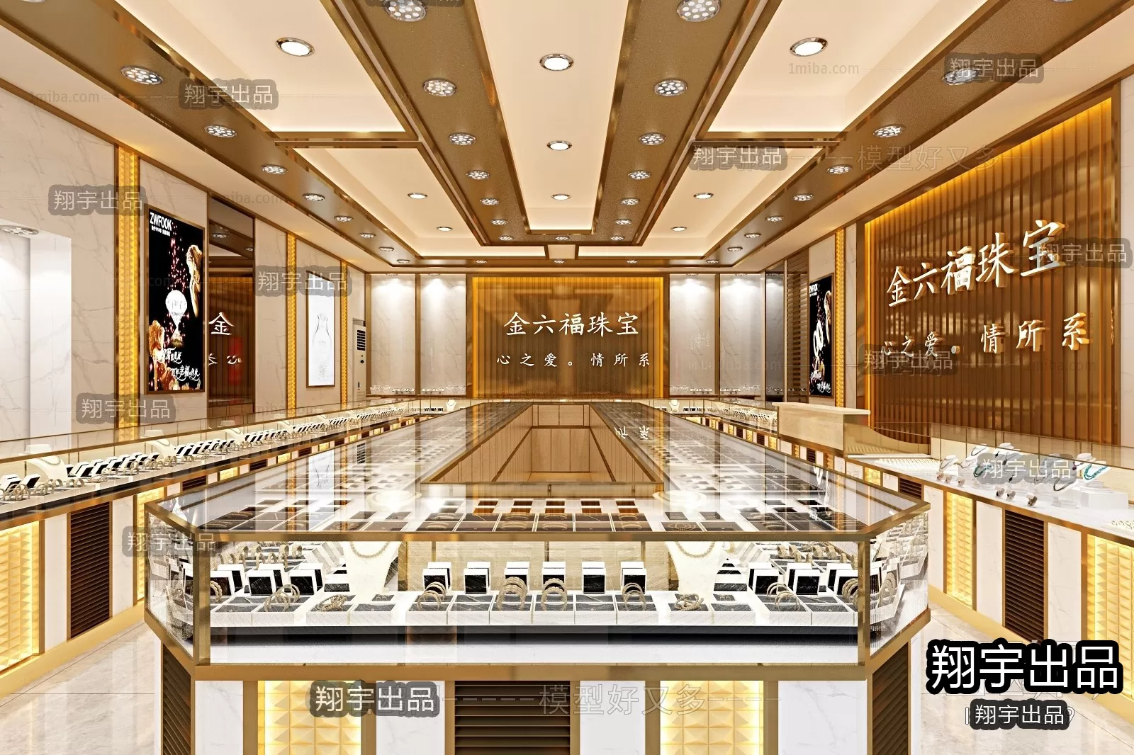 3D RETAILS INTERIOR (VRAY) – JEWELRY 3D SCENES – 019