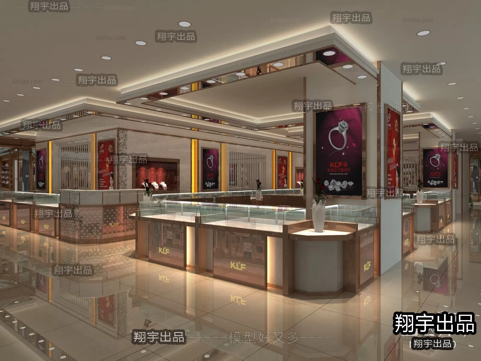 3D RETAILS INTERIOR (VRAY) – JEWELRY 3D SCENES – 020