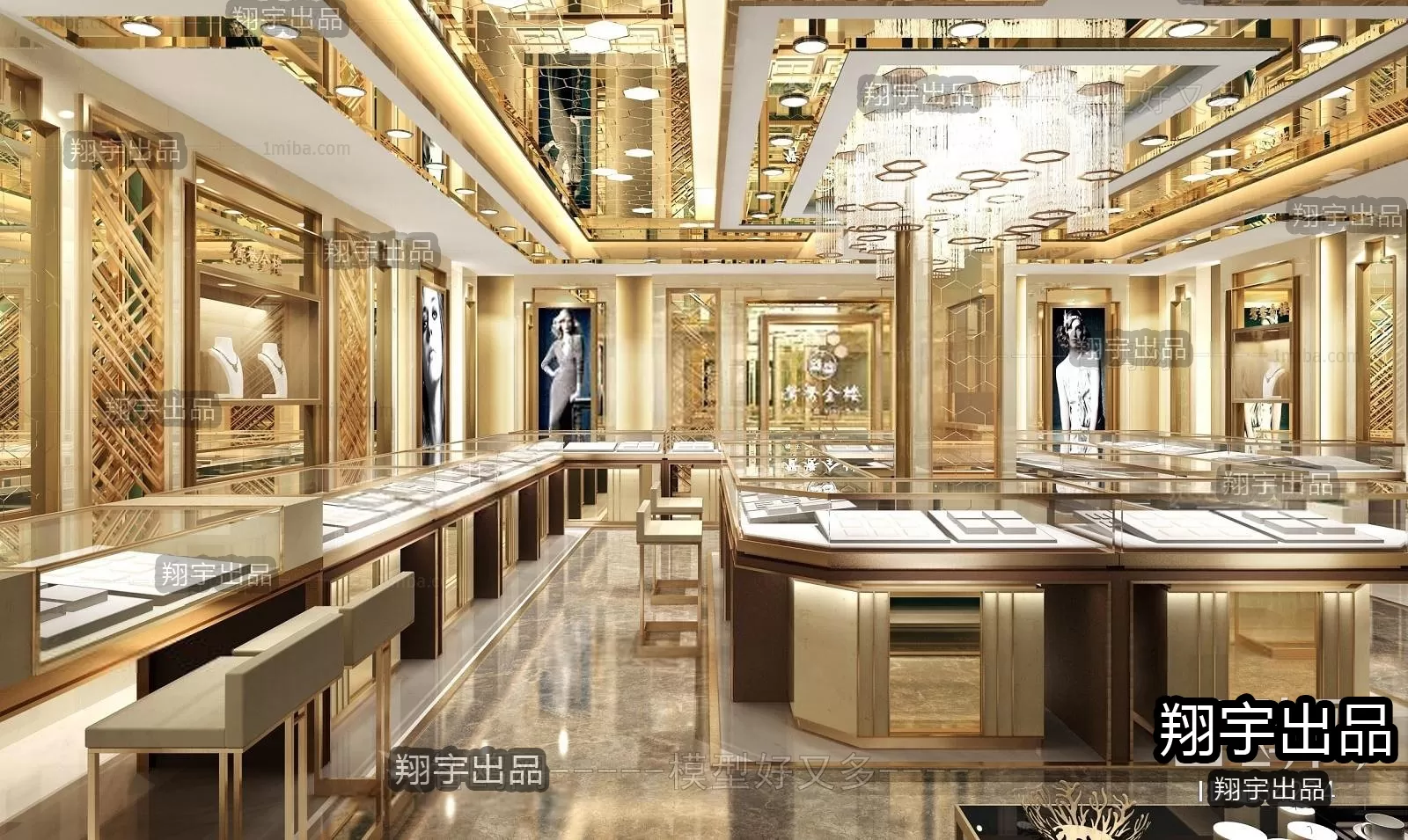 3D RETAILS INTERIOR (VRAY) – JEWELRY 3D SCENES – 023