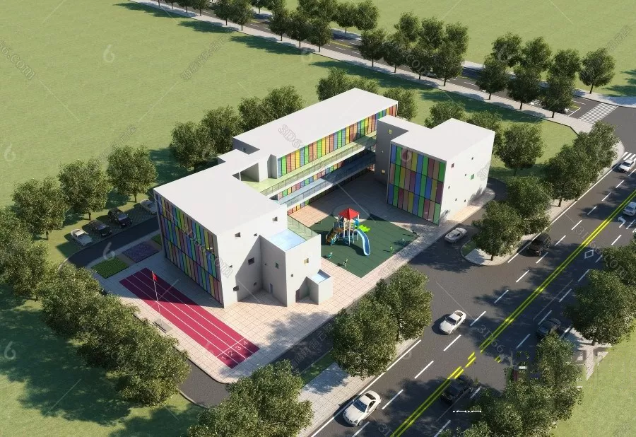 3D SCHOOL INTERIOR (VRAY) – KINDERGARTEN 3D SCENES – 018