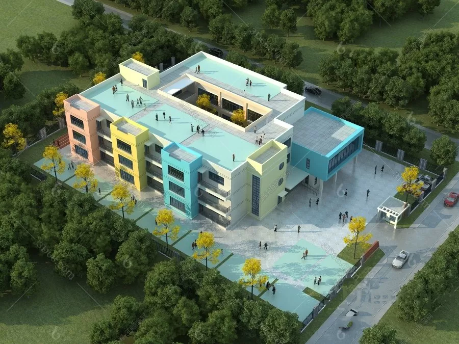 3D SCHOOL INTERIOR (VRAY) – KINDERGARTEN 3D SCENES – 021