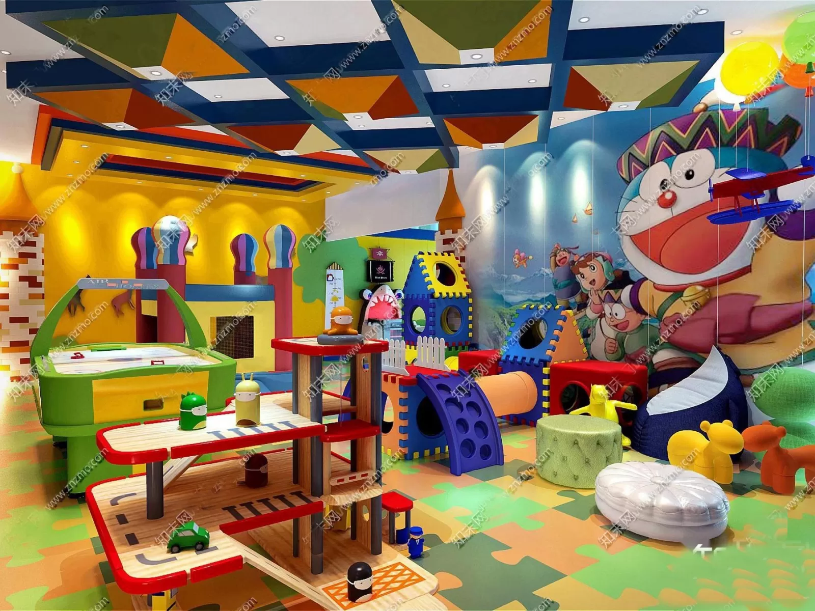 3D SCHOOL INTERIOR (VRAY) – KINDERGARTEN 3D SCENES – 038