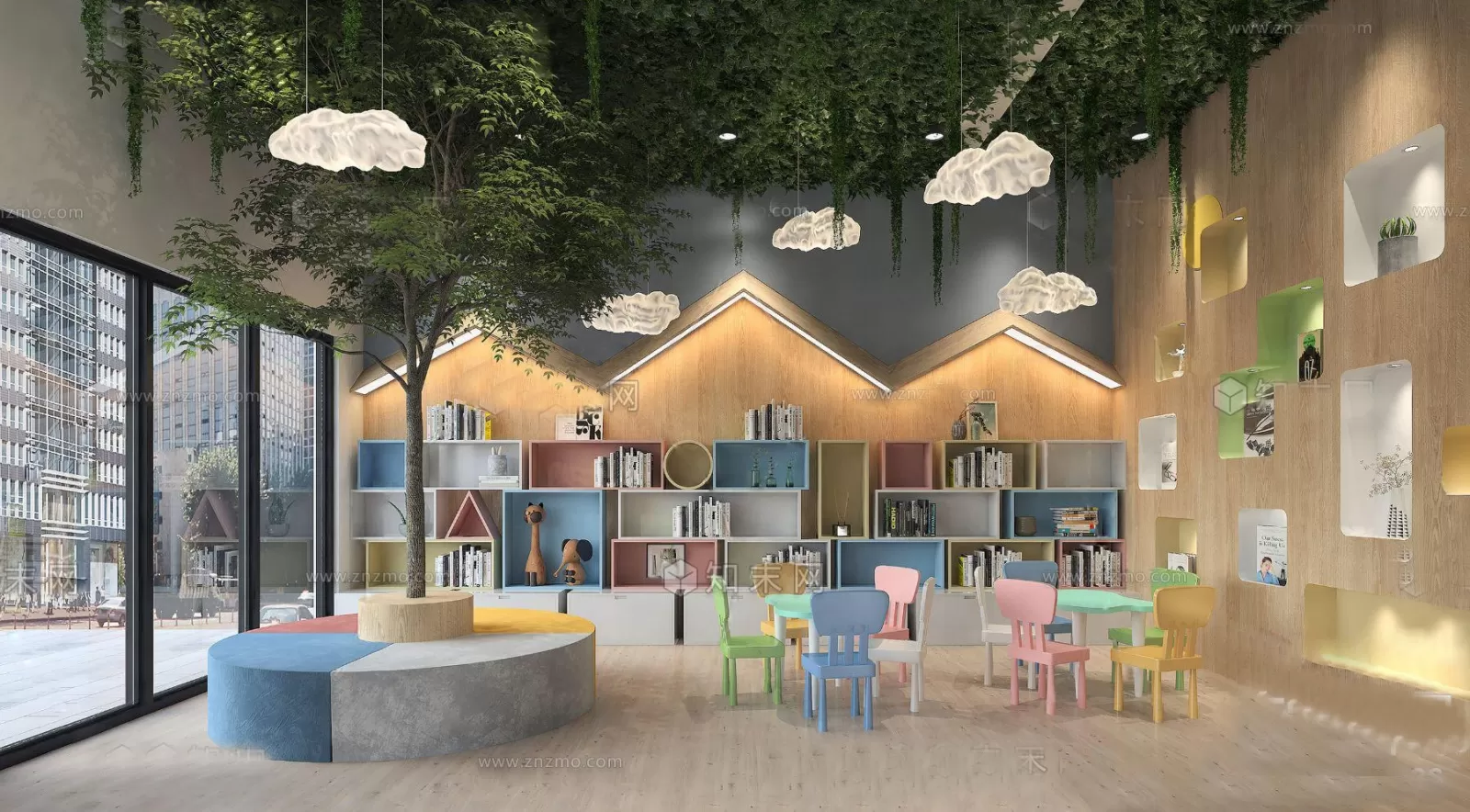 3D SCHOOL INTERIOR (VRAY) – KINDERGARTEN 3D SCENES – 039