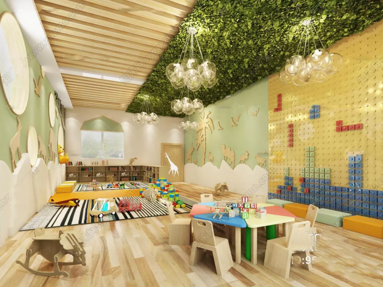 3D SCHOOL INTERIOR (VRAY) – KINDERGARTEN 3D SCENES – 045