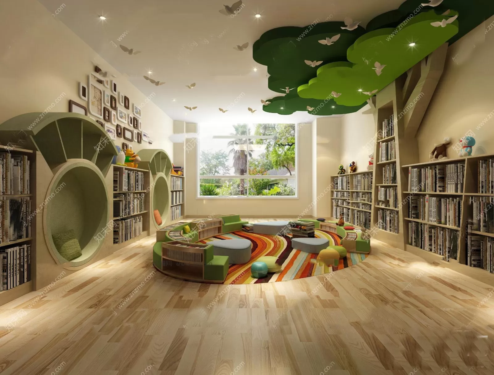 3D SCHOOL INTERIOR (VRAY) – KINDERGARTEN 3D SCENES – 048