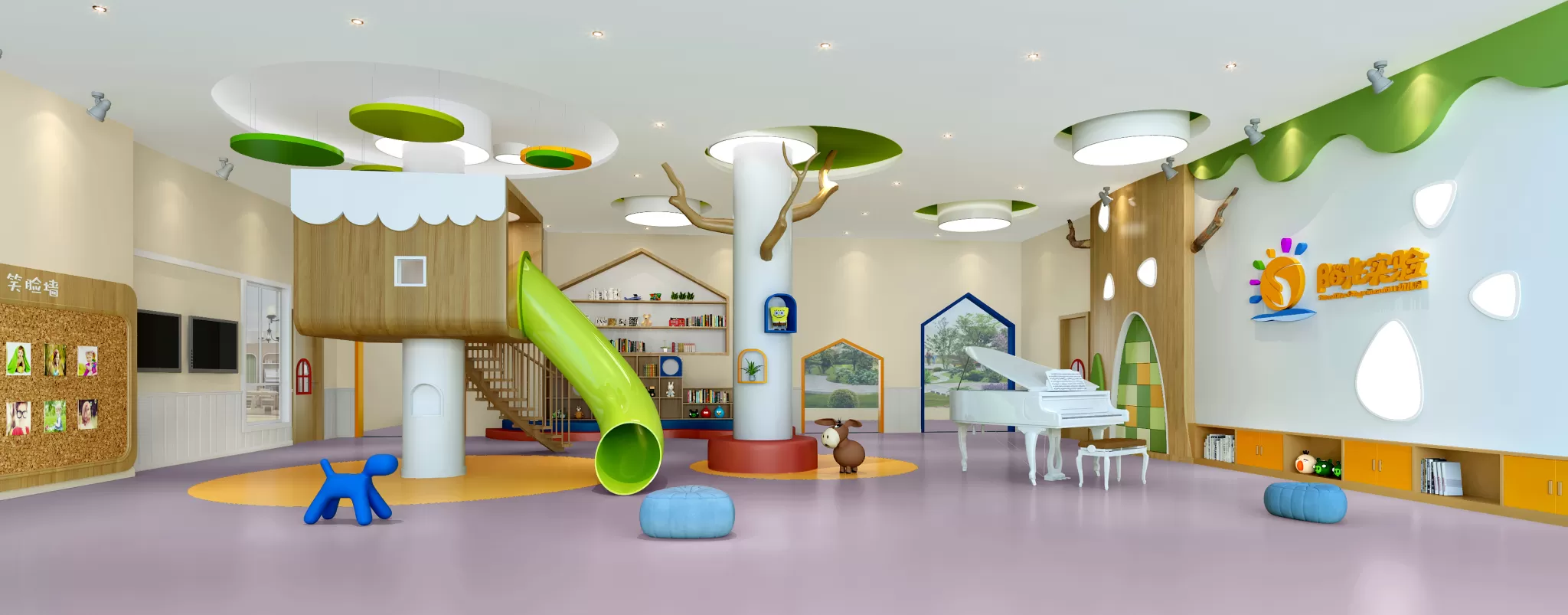 3D SCHOOL INTERIOR (VRAY) – KINDERGARTEN 3D SCENES – 058