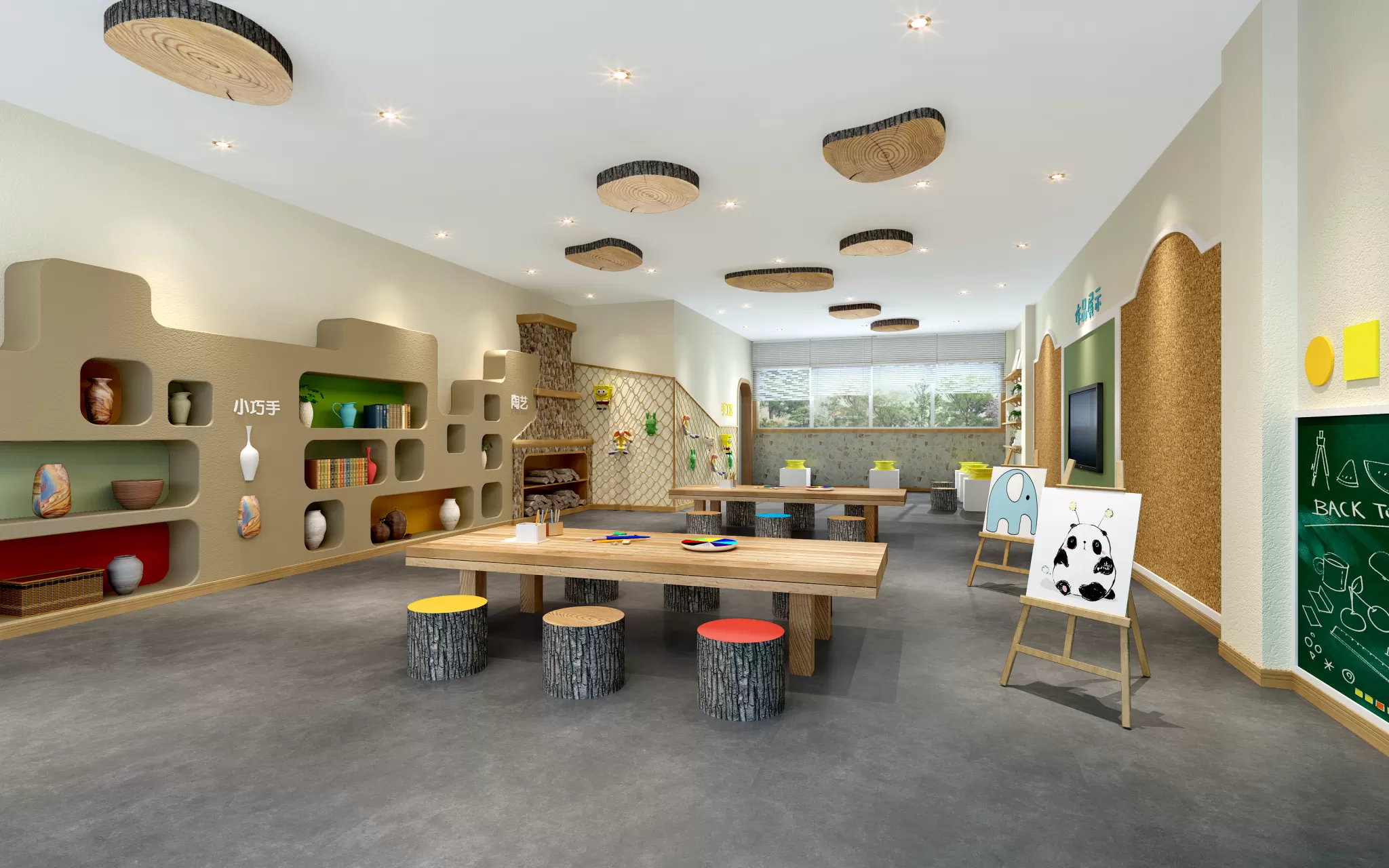 3D SCHOOL INTERIOR (VRAY) – KINDERGARTEN 3D SCENES – 062