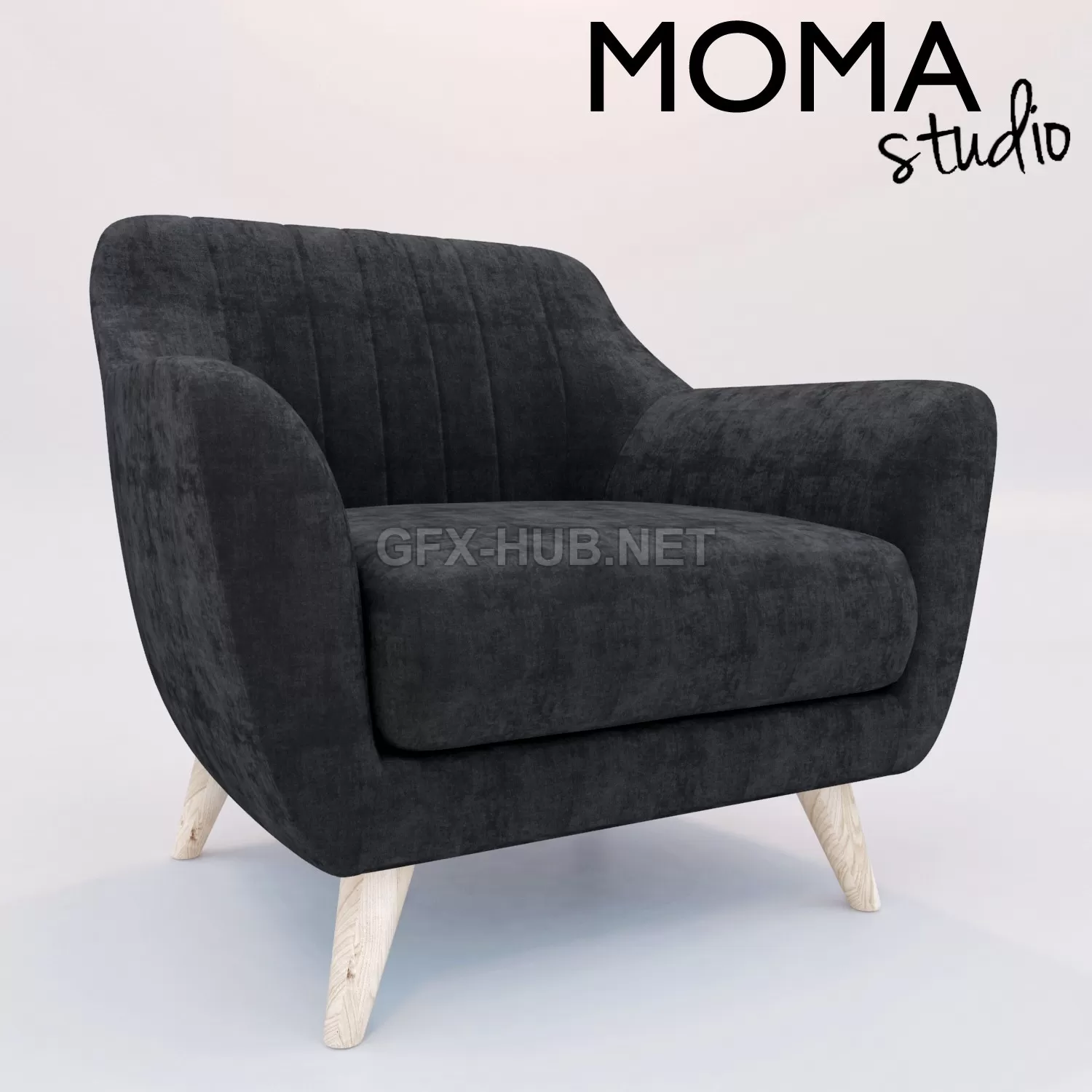 Armchair Dark Grey Charlie (maxfbx) – 206171