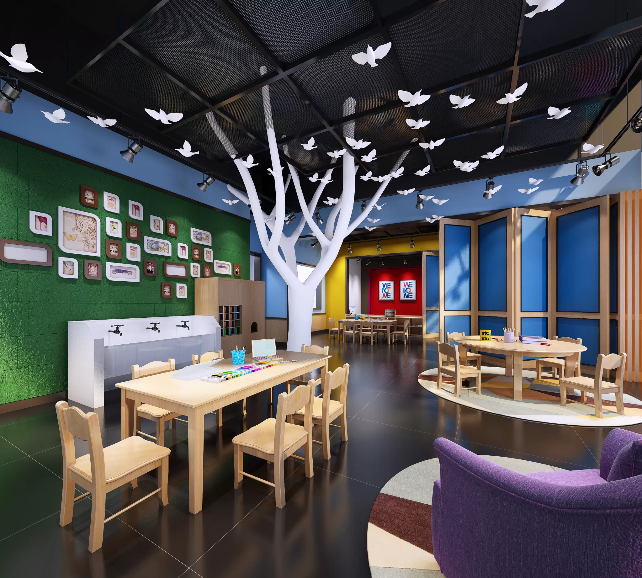 3D SCHOOL INTERIOR (VRAY) – KINDERGARTEN 3D SCENES – 063