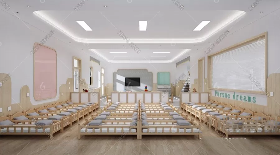 3D SCHOOL INTERIOR (VRAY) – KINDERGARTEN 3D SCENES – 071