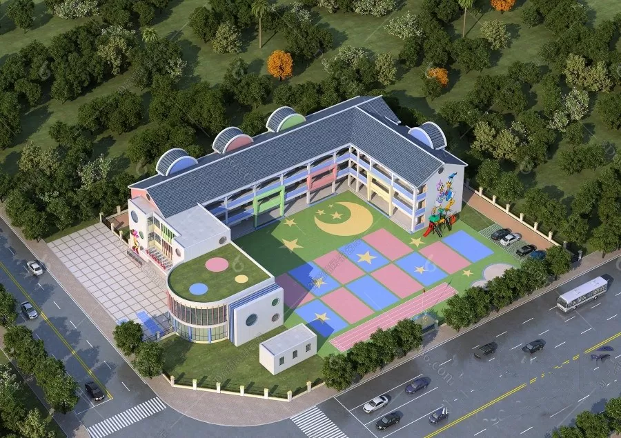 3D SCHOOL INTERIOR (VRAY) – KINDERGARTEN 3D SCENES – 078