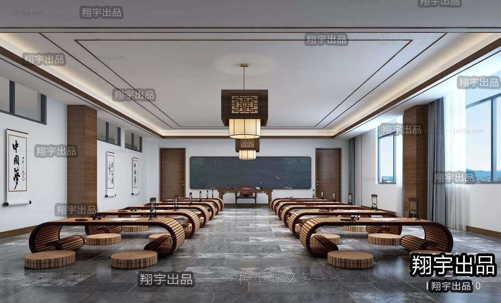 3D SCHOOL INTERIOR (VRAY) – CLASSROOM 3D SCENES – 021