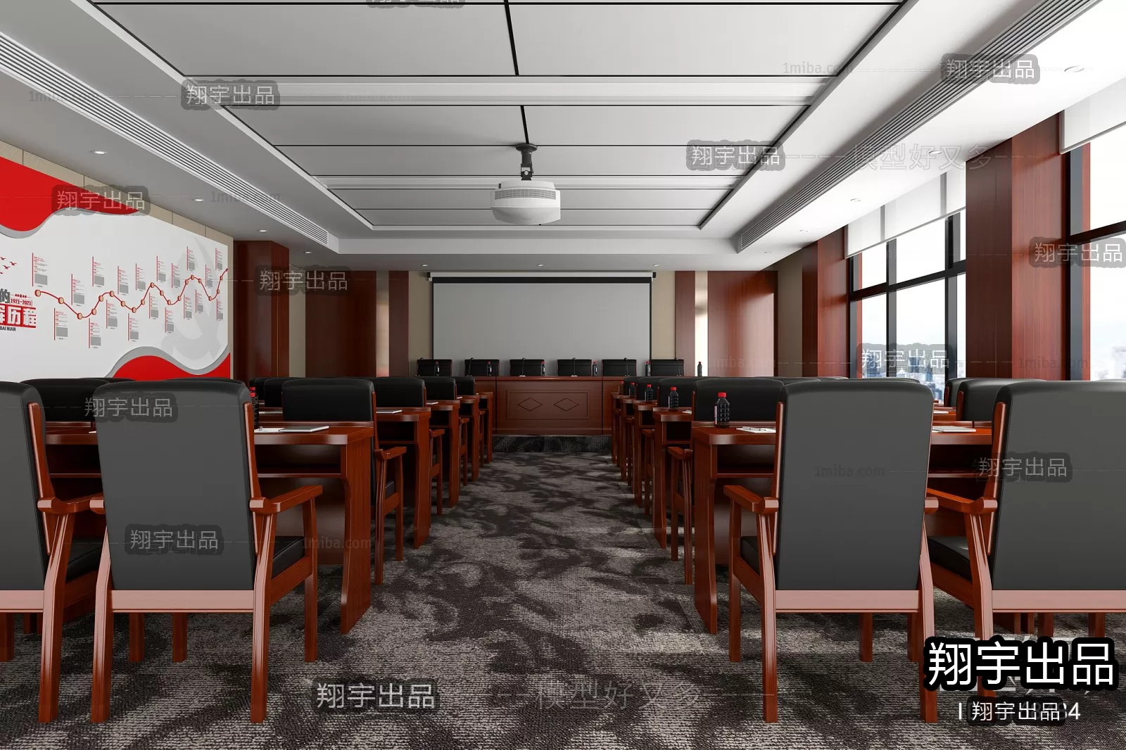 3D SCHOOL INTERIOR (VRAY) – LECTURE HALL 3D SCENES – 005