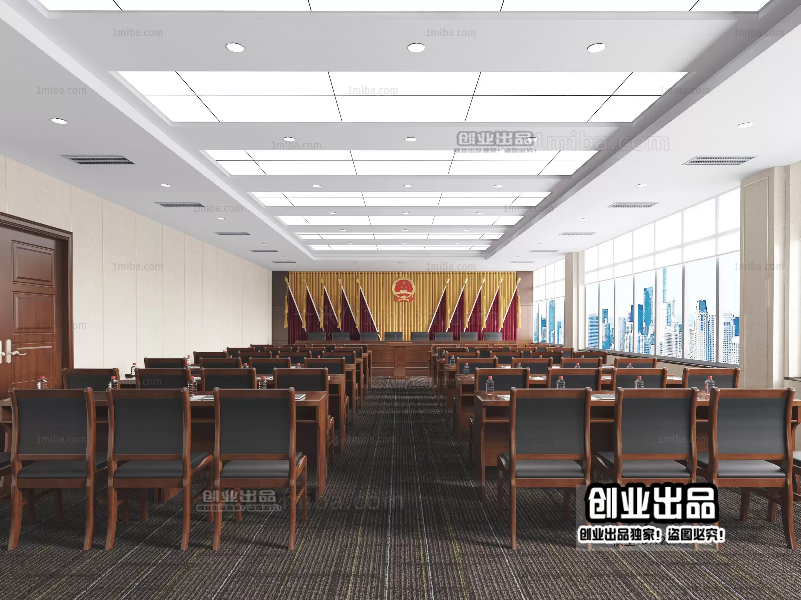 3D SCHOOL INTERIOR (VRAY) – LECTURE HALL 3D SCENES – 011