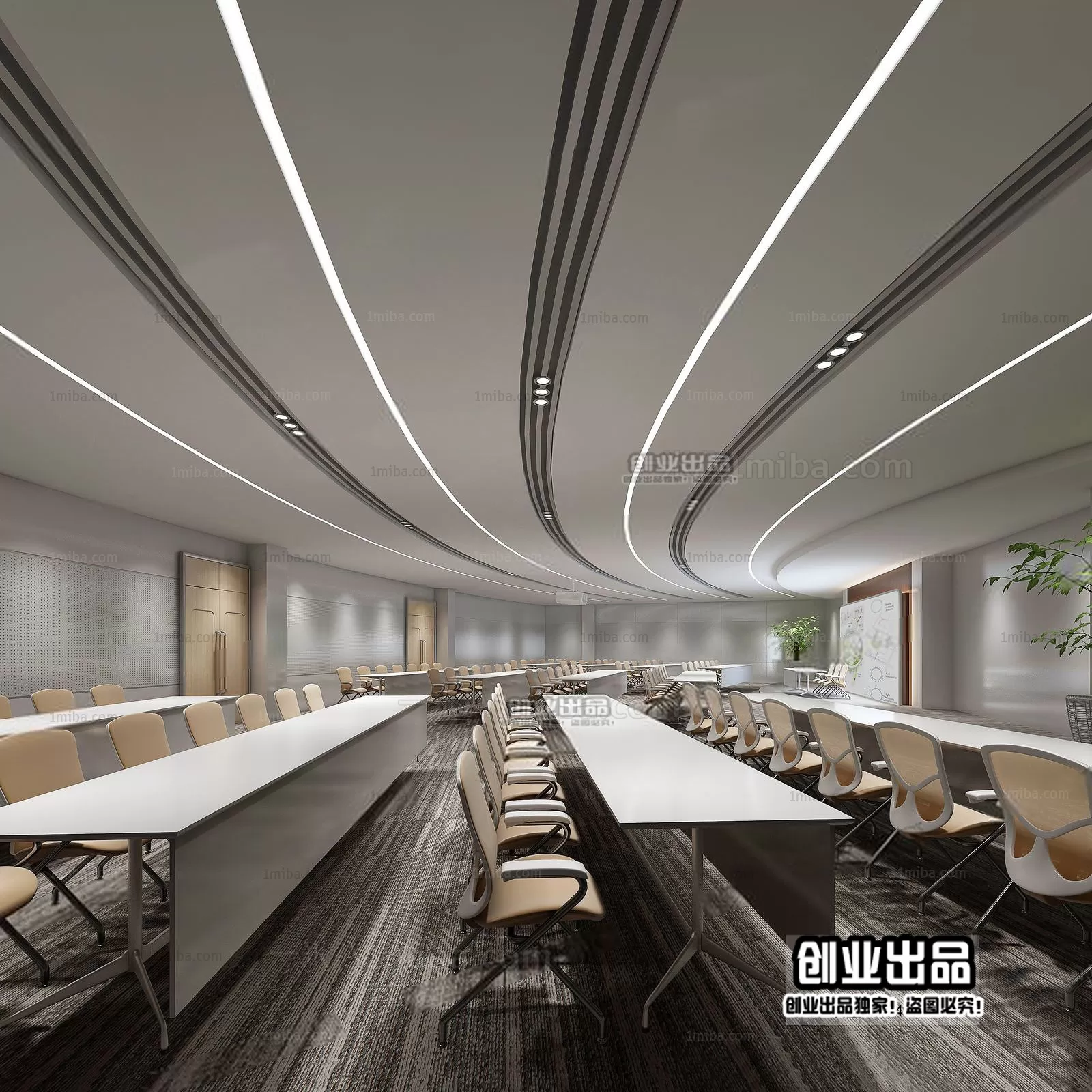 3D SCHOOL INTERIOR (VRAY) – LECTURE HALL 3D SCENES – 012