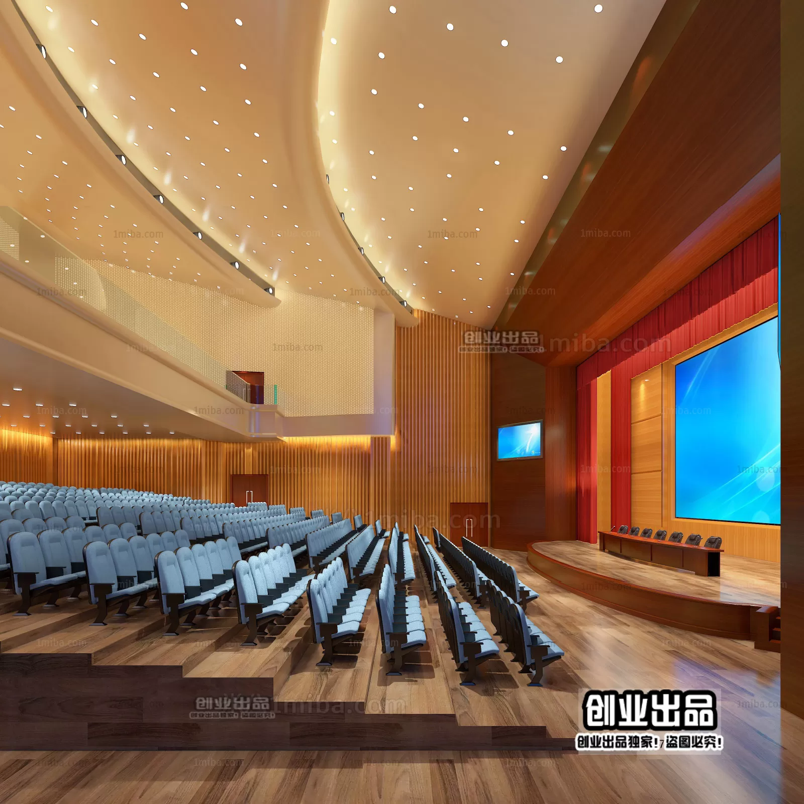 3D SCHOOL INTERIOR (VRAY) – LECTURE HALL 3D SCENES – 015