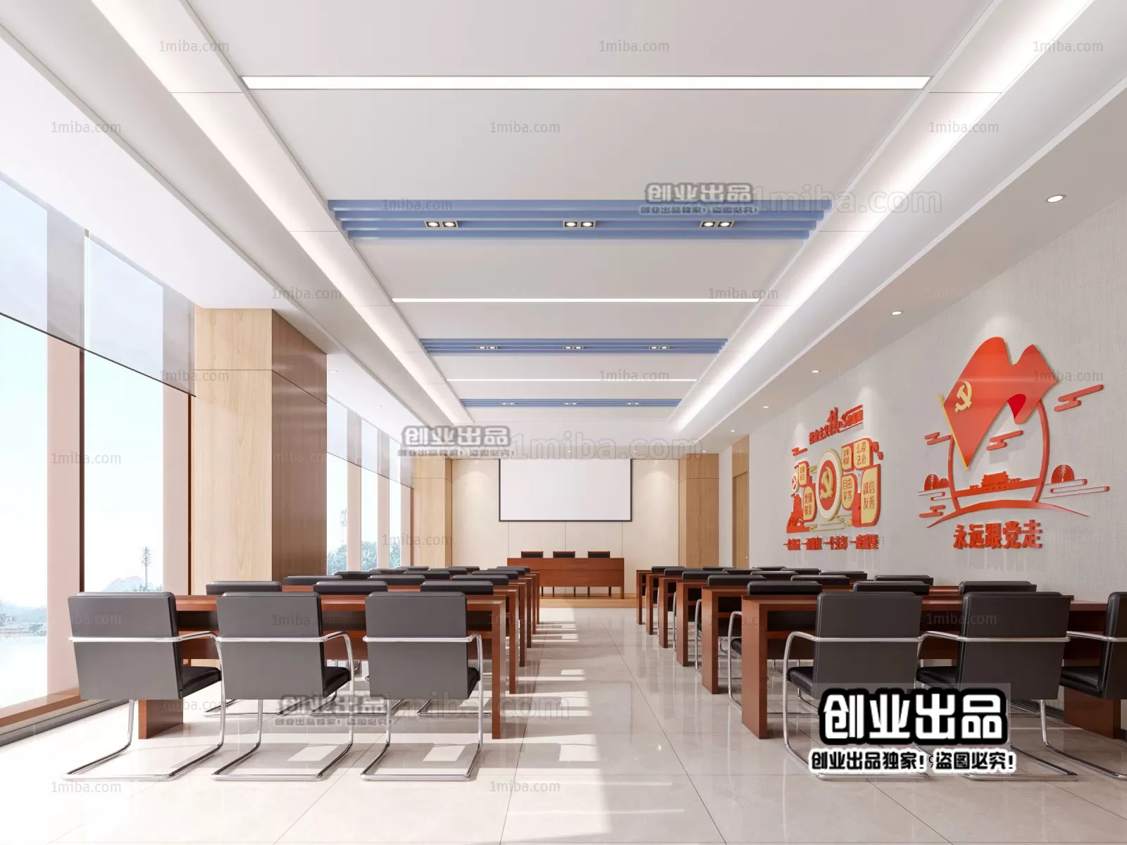 3D SCHOOL INTERIOR (VRAY) – LECTURE HALL 3D SCENES – 021