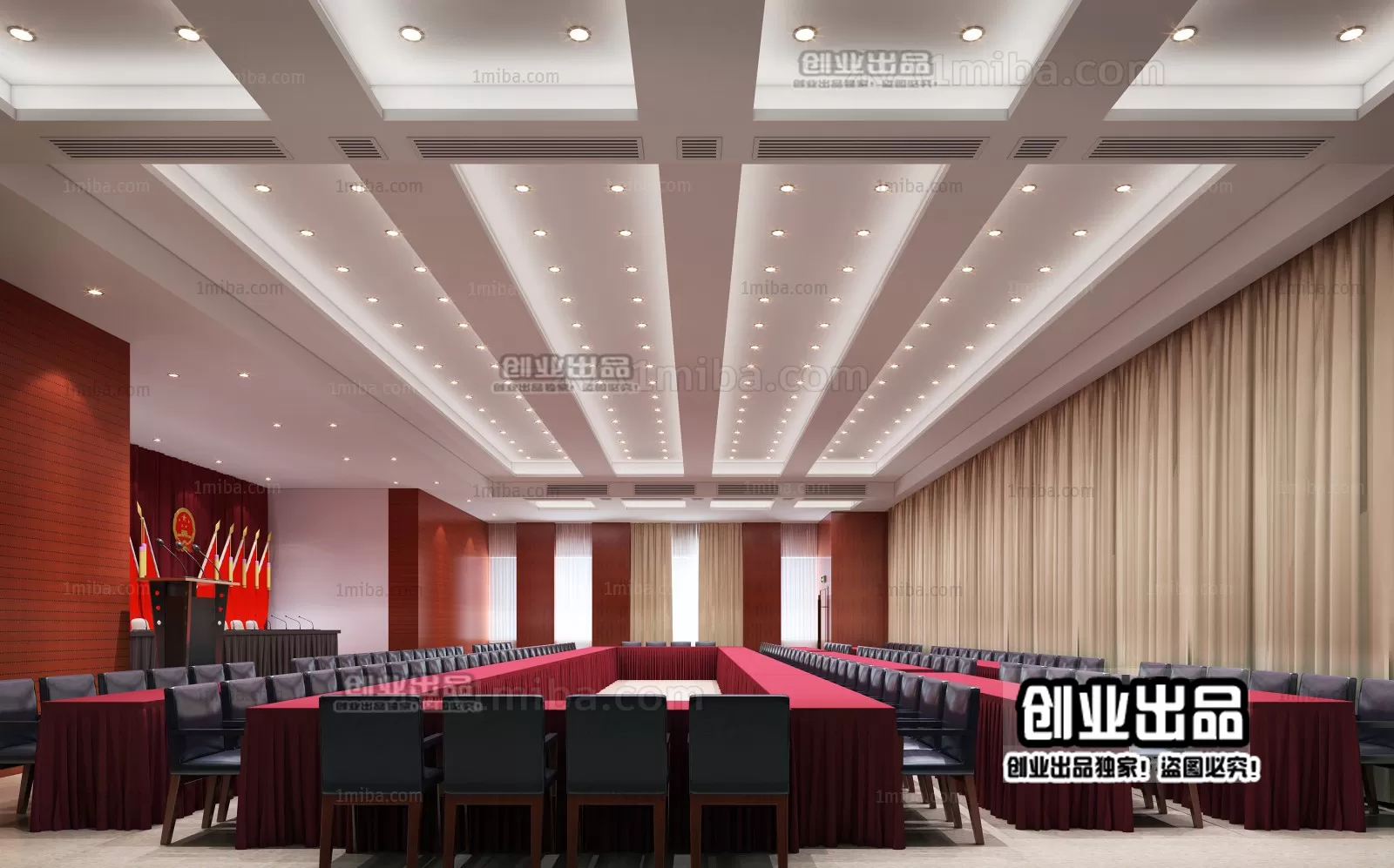 3D SCHOOL INTERIOR (VRAY) – LECTURE HALL 3D SCENES – 027