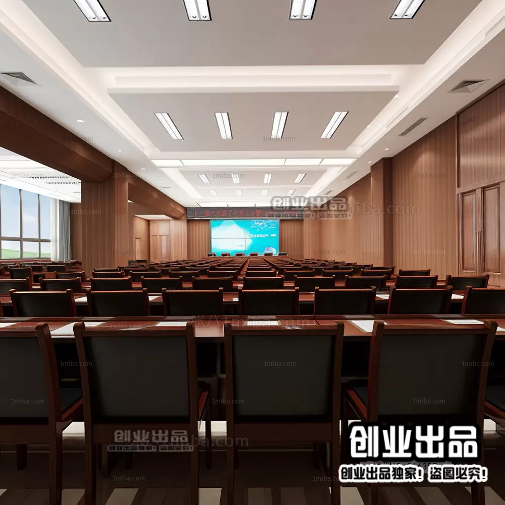 3D SCHOOL INTERIOR (VRAY) – LECTURE HALL 3D SCENES – 029