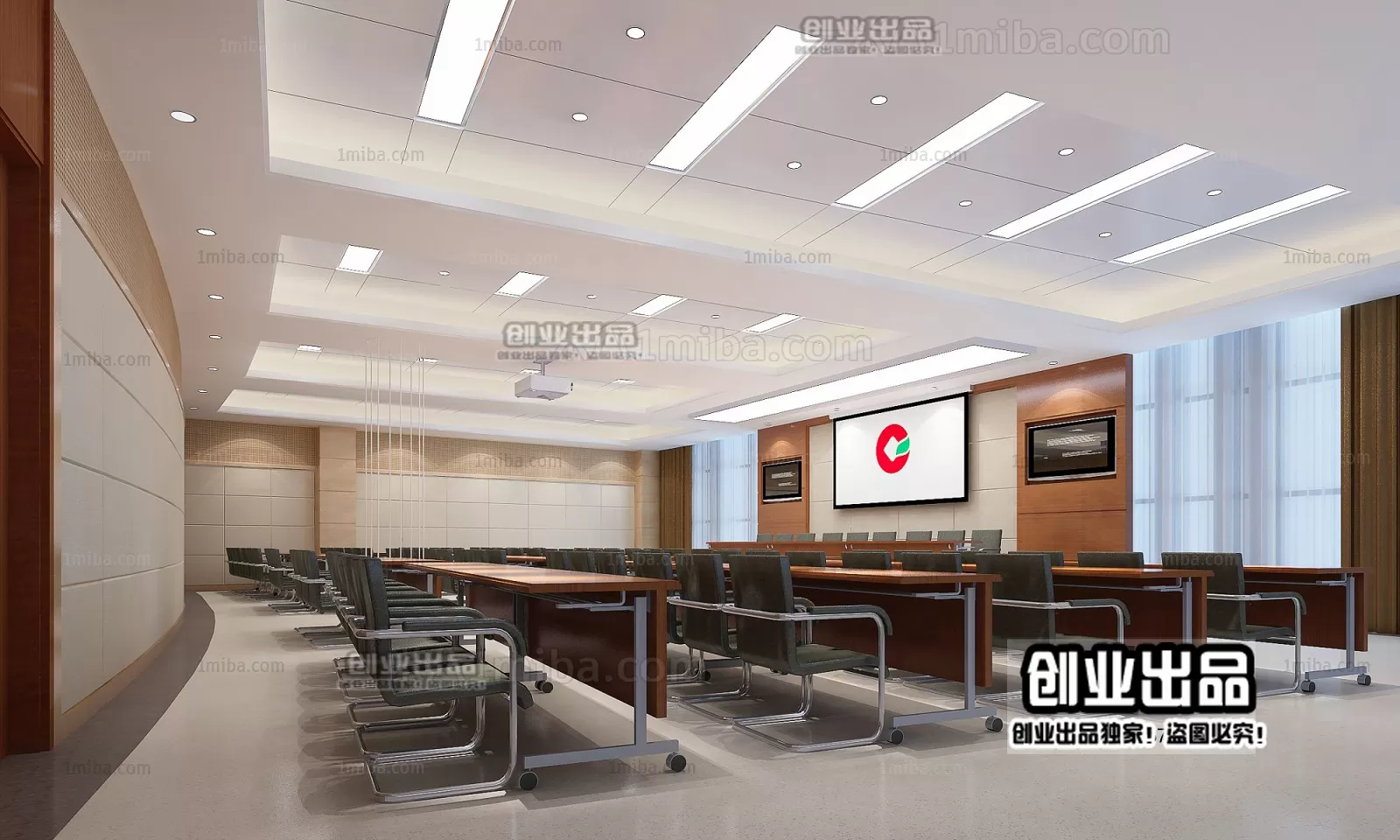 3D SCHOOL INTERIOR (VRAY) – LECTURE HALL 3D SCENES – 032