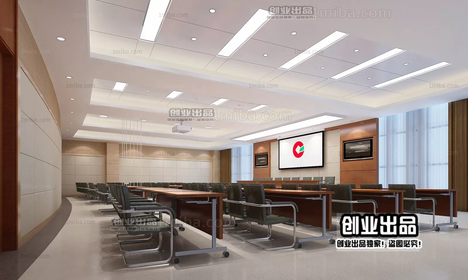 3D SCHOOL INTERIOR (VRAY) – LECTURE HALL 3D SCENES – 033