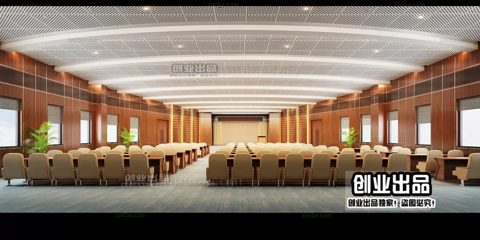 3D SCHOOL INTERIOR (VRAY) – LECTURE HALL 3D SCENES – 034