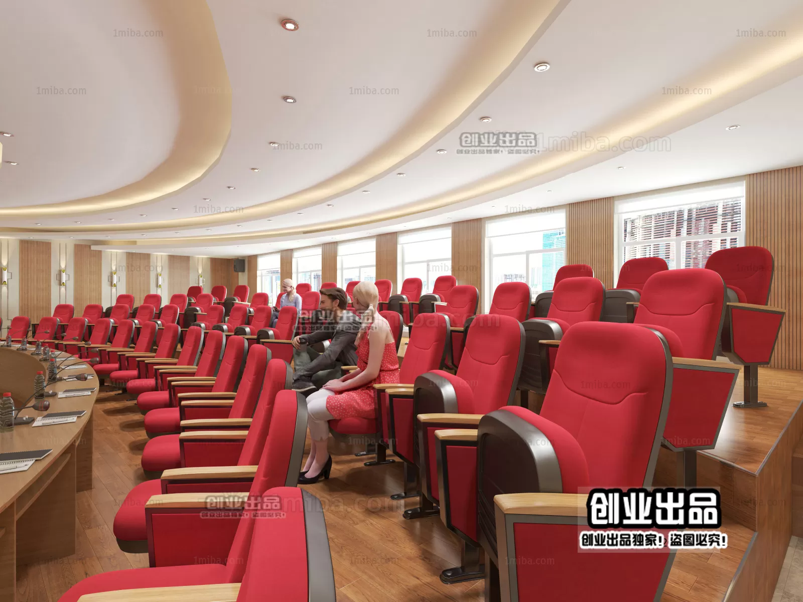 3D SCHOOL INTERIOR (VRAY) – LECTURE HALL 3D SCENES – 035