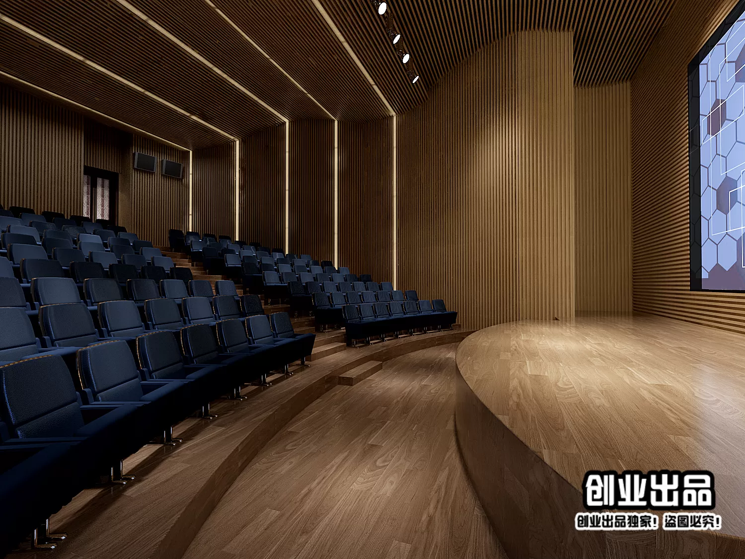 3D SCHOOL INTERIOR (VRAY) – LECTURE HALL 3D SCENES – 043