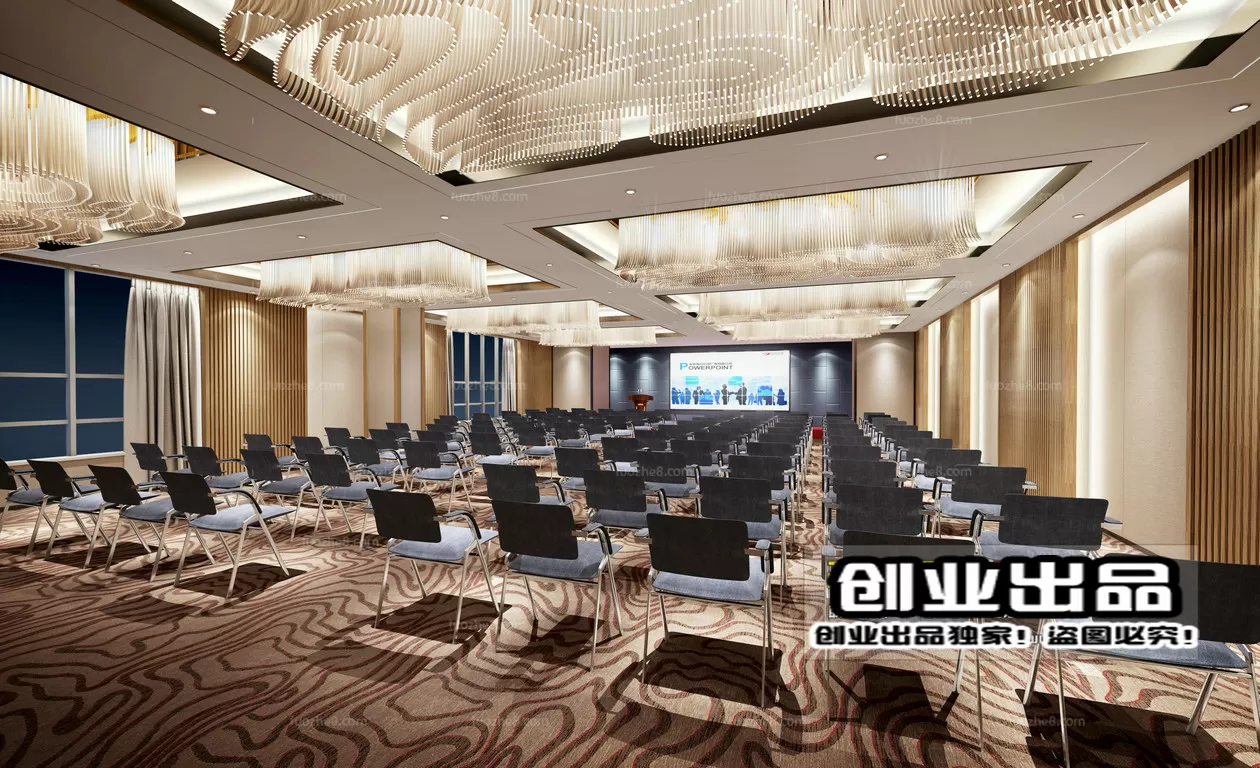 3D SCHOOL INTERIOR (VRAY) – LECTURE HALL 3D SCENES – 045