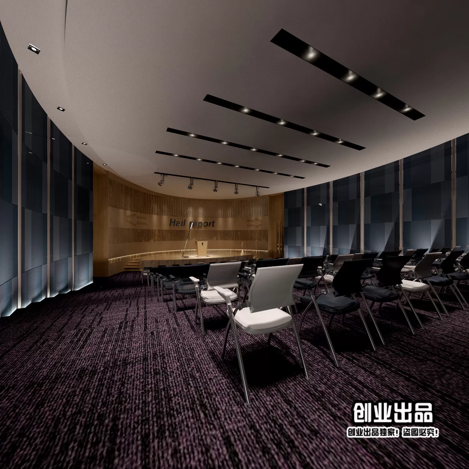 3D SCHOOL INTERIOR (VRAY) – LECTURE HALL 3D SCENES – 051