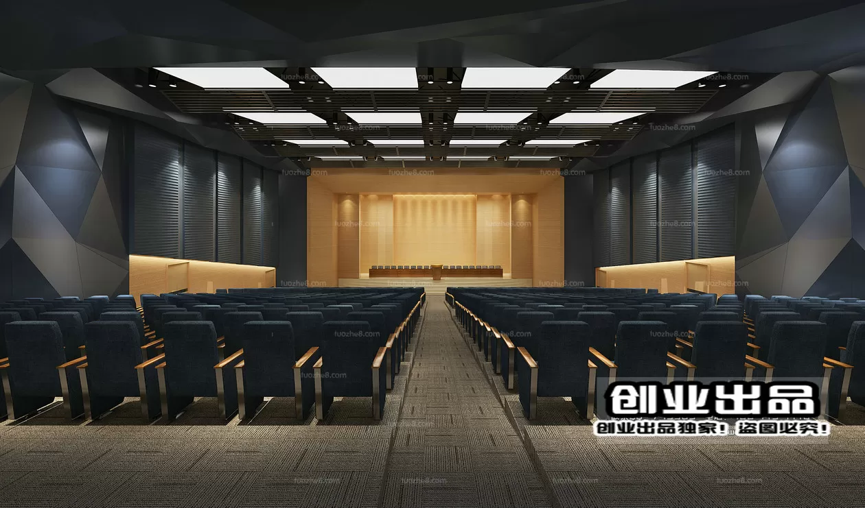 3D SCHOOL INTERIOR (VRAY) – LECTURE HALL 3D SCENES – 054