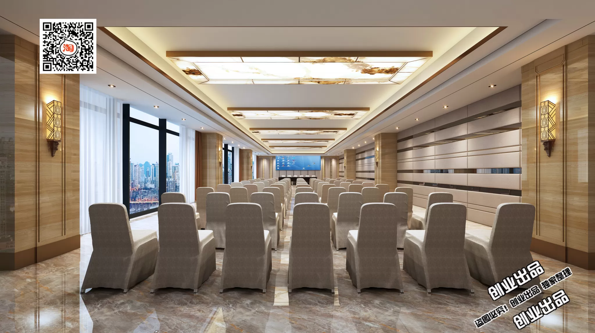 3D SCHOOL INTERIOR (VRAY) – LECTURE HALL 3D SCENES – 056