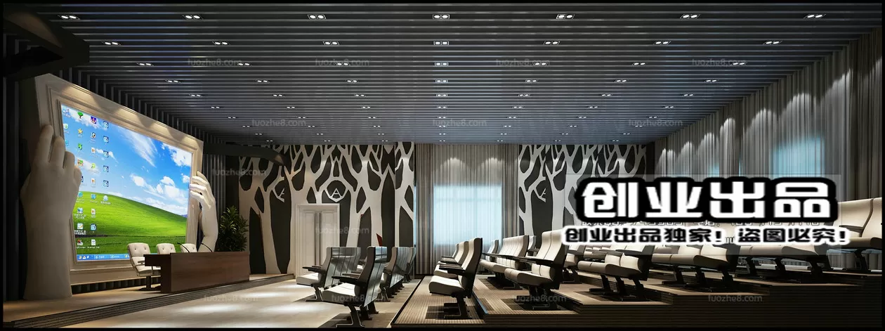 3D SCHOOL INTERIOR (VRAY) – LECTURE HALL 3D SCENES – 058