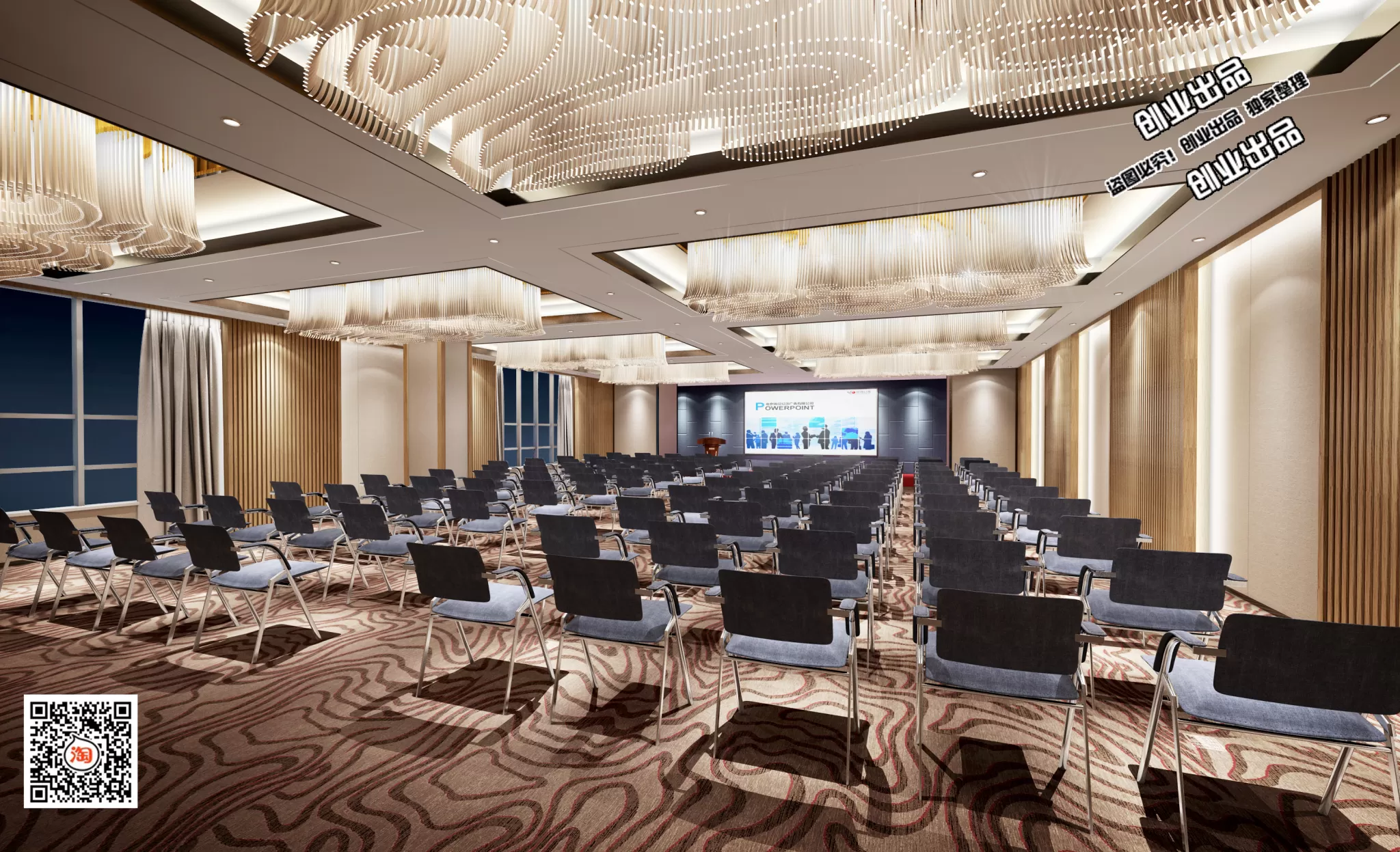 3D SCHOOL INTERIOR (VRAY) – LECTURE HALL 3D SCENES – 059