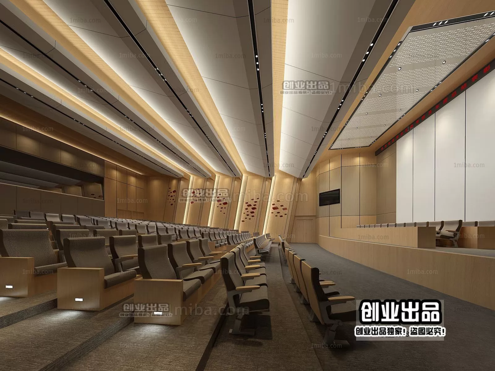 3D SCHOOL INTERIOR (VRAY) – LECTURE HALL 3D SCENES – 062